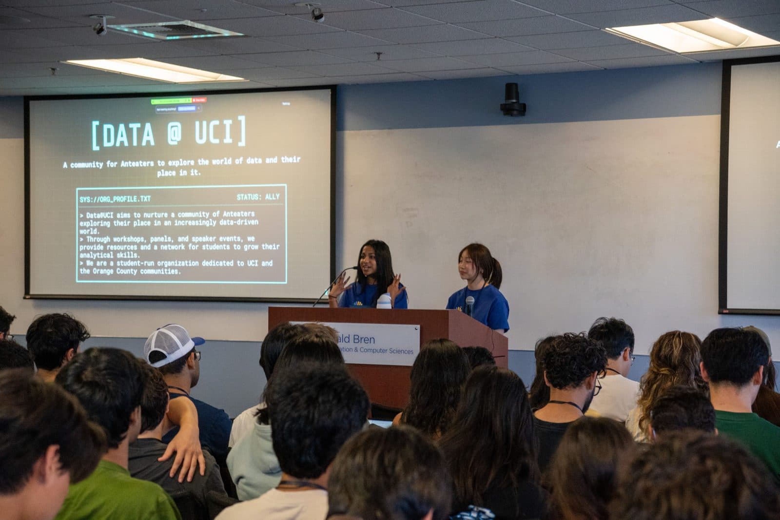 Presenters introducing Data@UCI